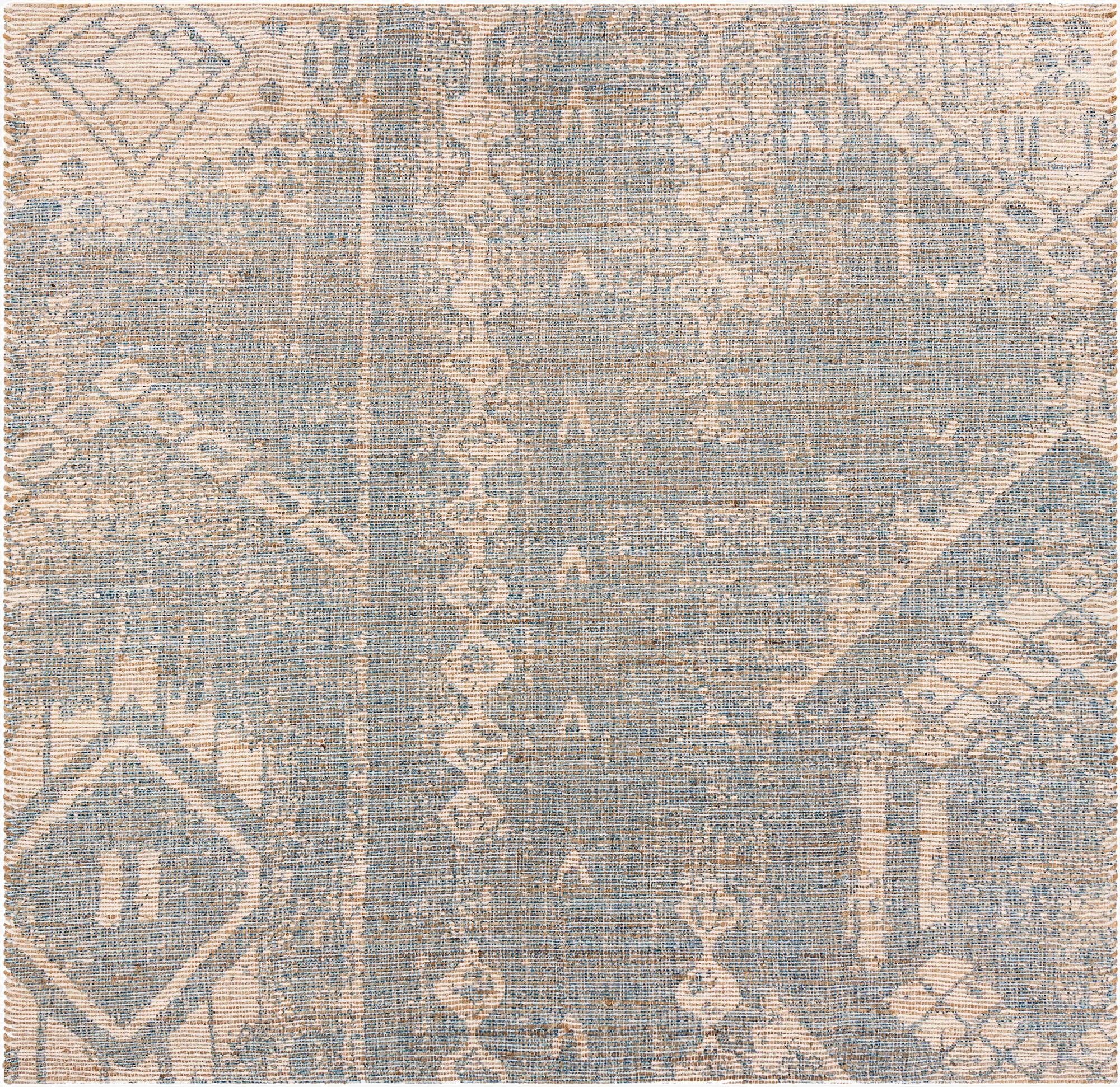 7' 10 x 7' 10  Hand Woven Chenille Jute Square Rug