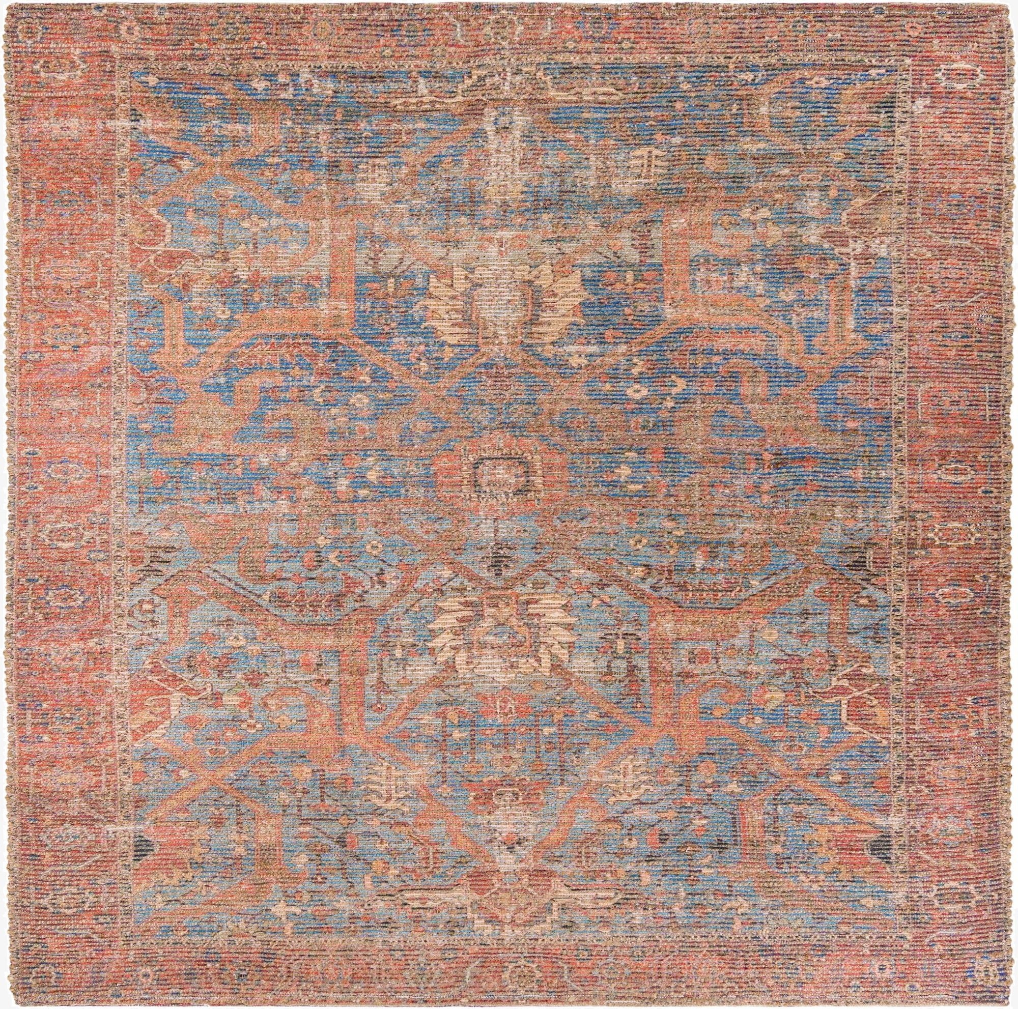 7' 10 x 7' 10 Chenille Jute Square Rug