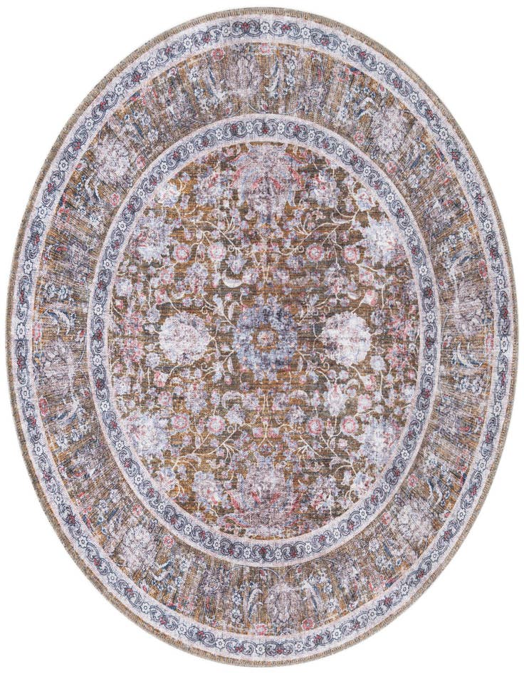 Detail image of 4' x 4' Washable Yara Round Rug