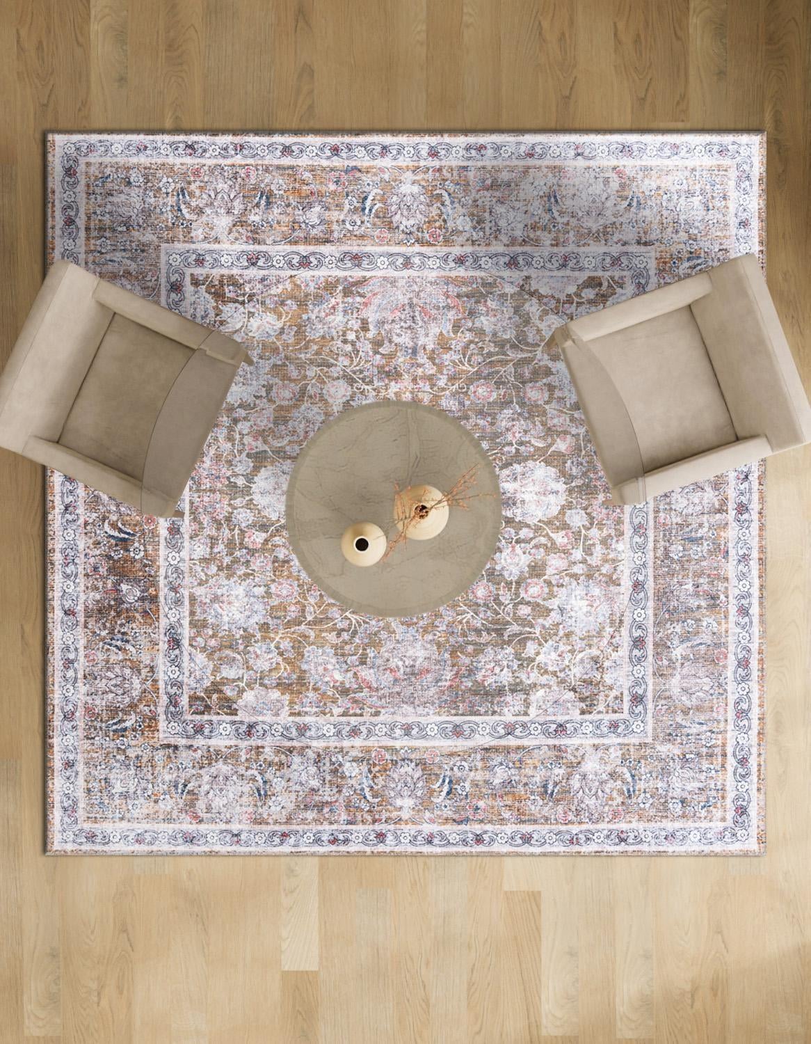7' 10 x 7' 10 Washable Yara Square Rug