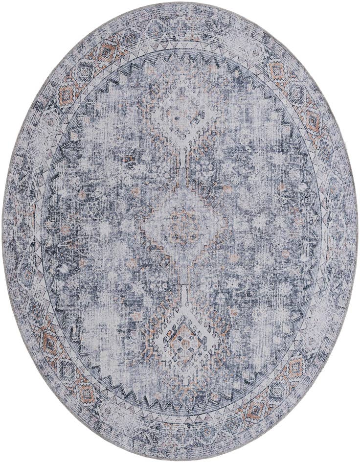 Detail image of 7' 10 x 7' 10 Washable Yara Round Rug