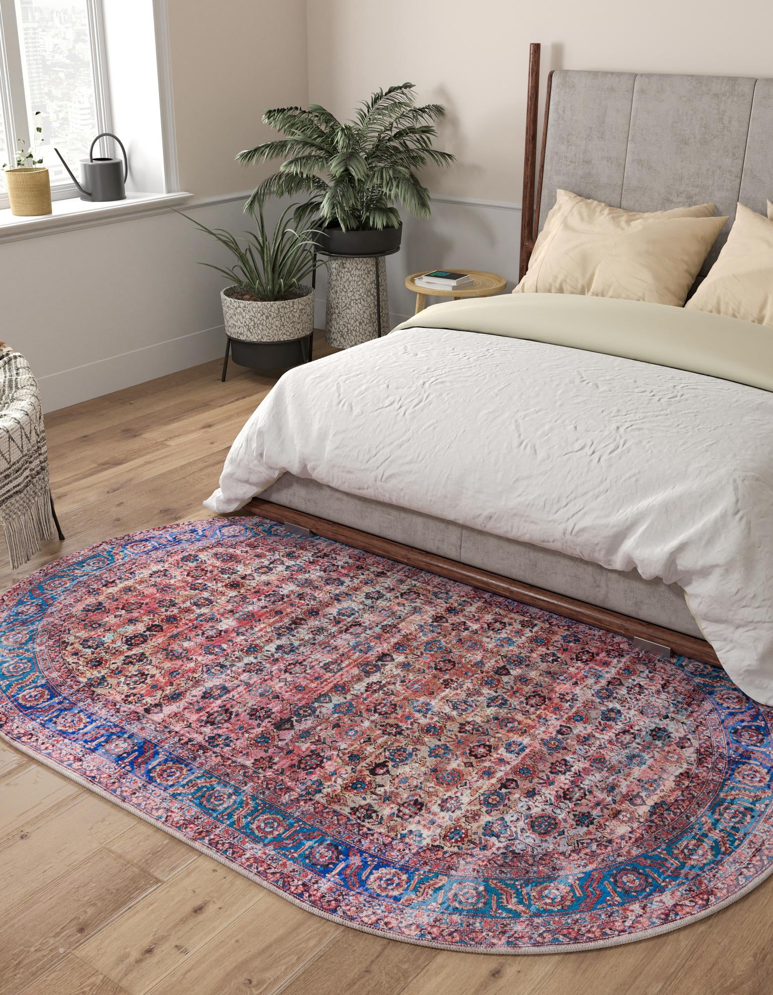 4' x 6' Washable Maahru Oval Rug