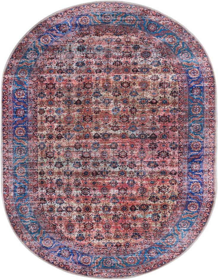 Detail image of 5' 3 x 8' Washable Maahru Oval Rug
