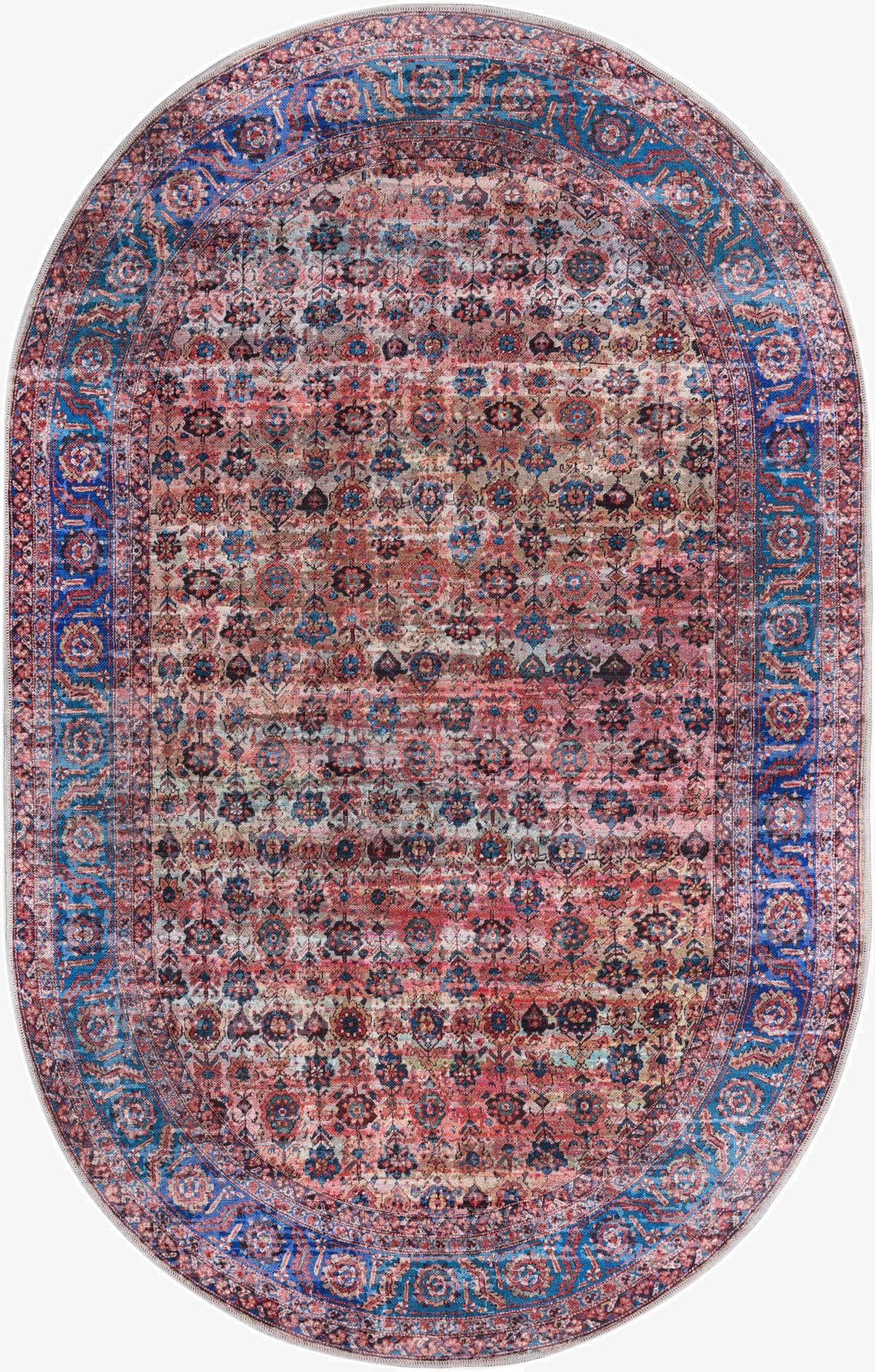 5' 3 x 8'  Washable Maahru Oval Rug