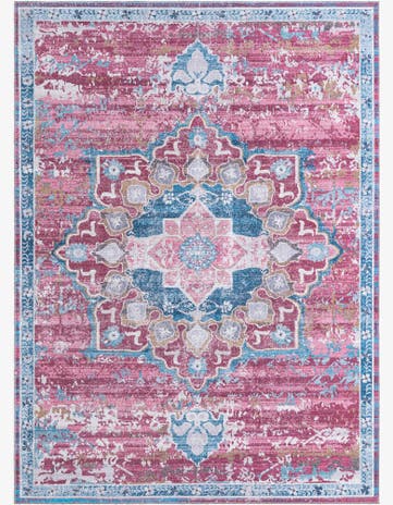 Antique Pink Washable Francesca Rug