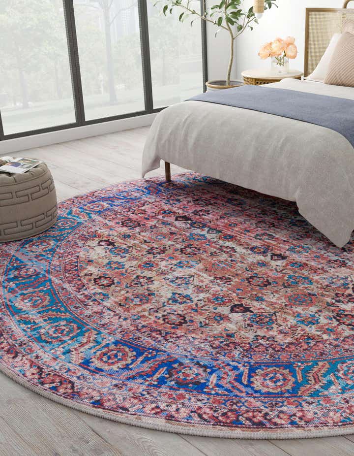 320cm x 320cm Wasbaar Maahru Rond Vloerkleed