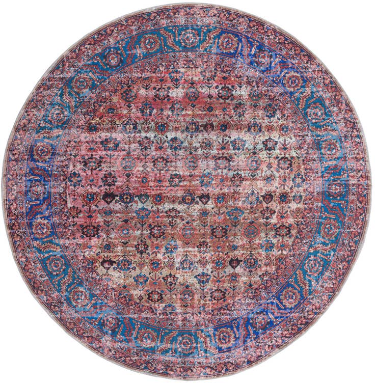 Detailfoto van 320cm x 320cm Wasbaar Maahru Rond Vloerkleed