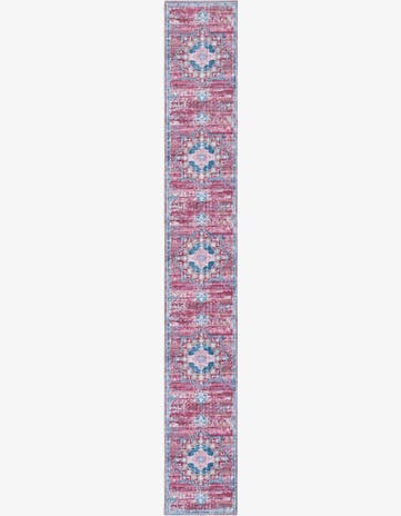 Antique Pink Washable Francesca Runner Rug