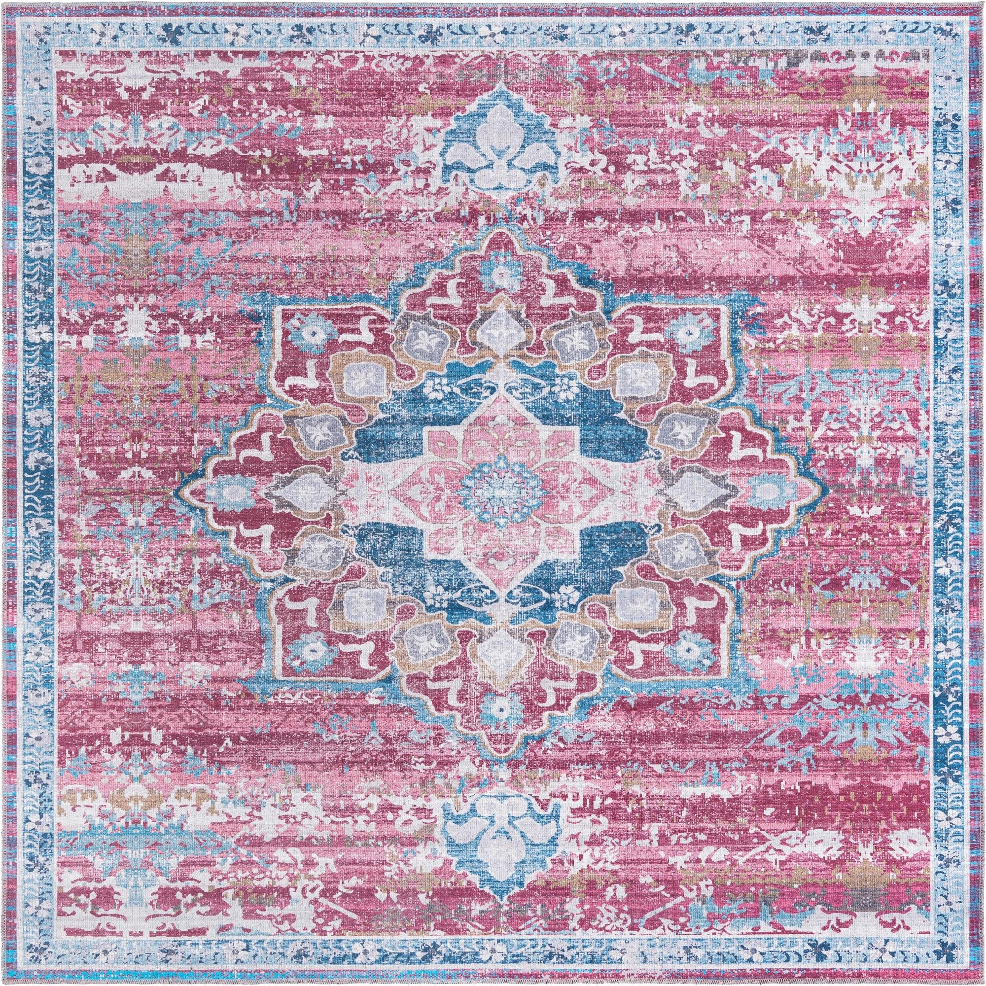 7' 10 x 7' 10 Washable Francesca Square Rug