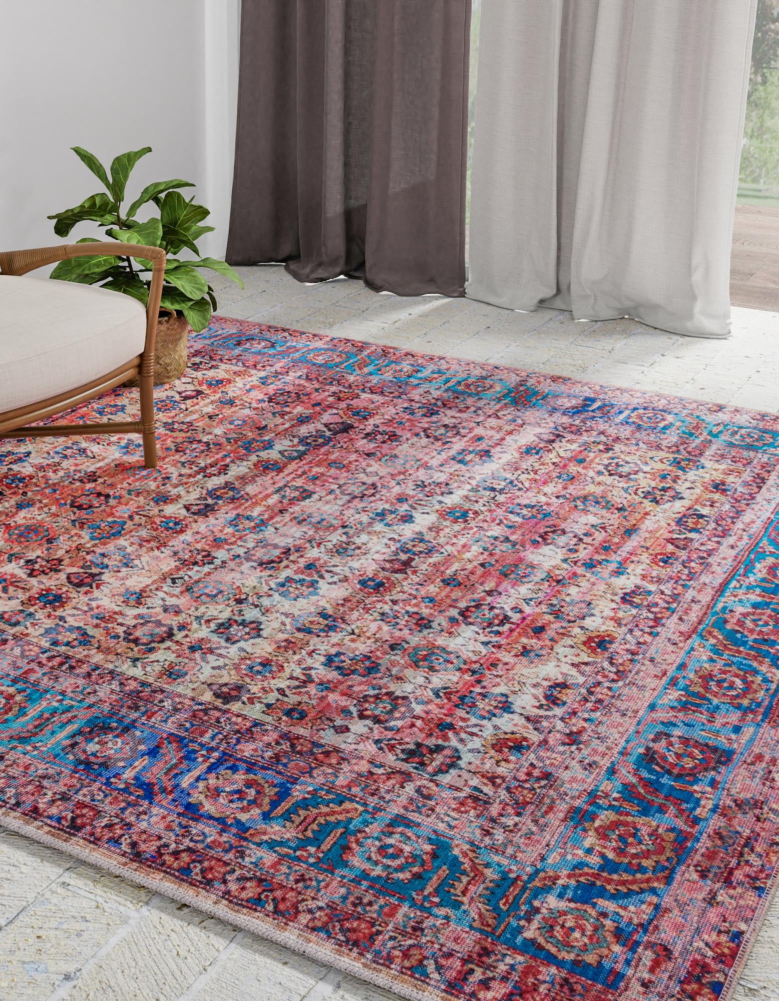 5' 3 x 5' 3 Washable Maahru Square Rug