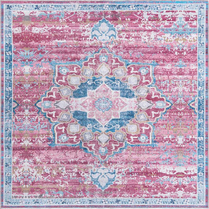 7' 3 x 7' 3 Washable Renaissance Square Rug