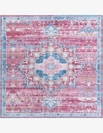 7' 3 x 7' 3 Washable Renaissance Square Rug