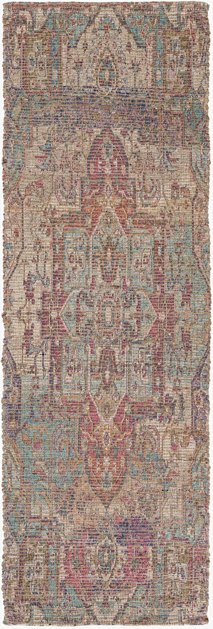 2' 2 x 6' 1 Chenille Jute Runner Rug