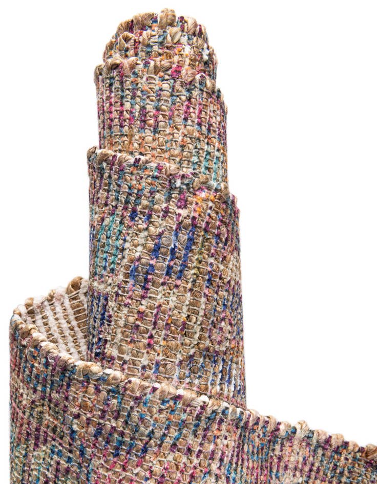 Detail image of 7' 10 x 7' 10 Chenille Jute Square Rug