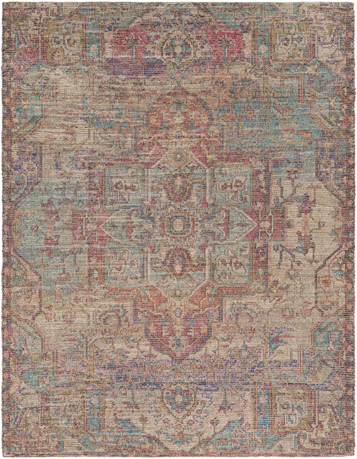 Detail image of 7' 10 x 7' 10 Chenille Jute Square Rug
