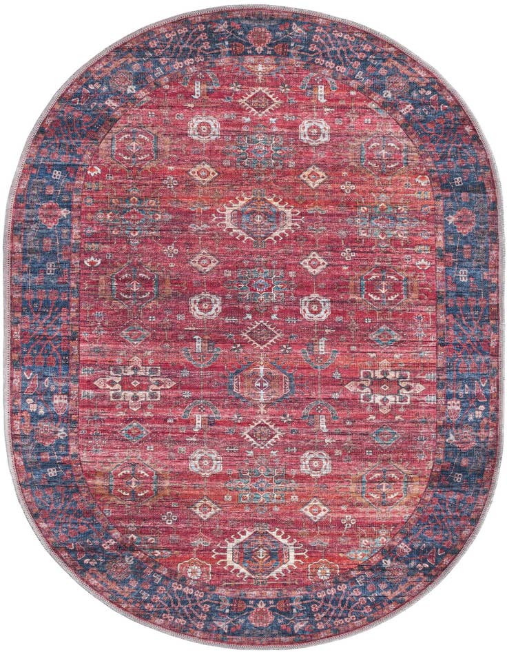 Detail image of 4' x 6' Washable Maahru Oval Rug