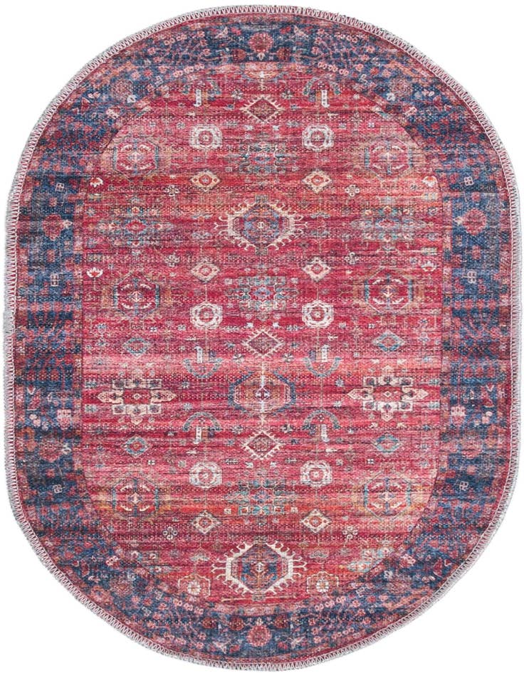 Detail image of 2' x 3' Washable Maahru Oval Rug