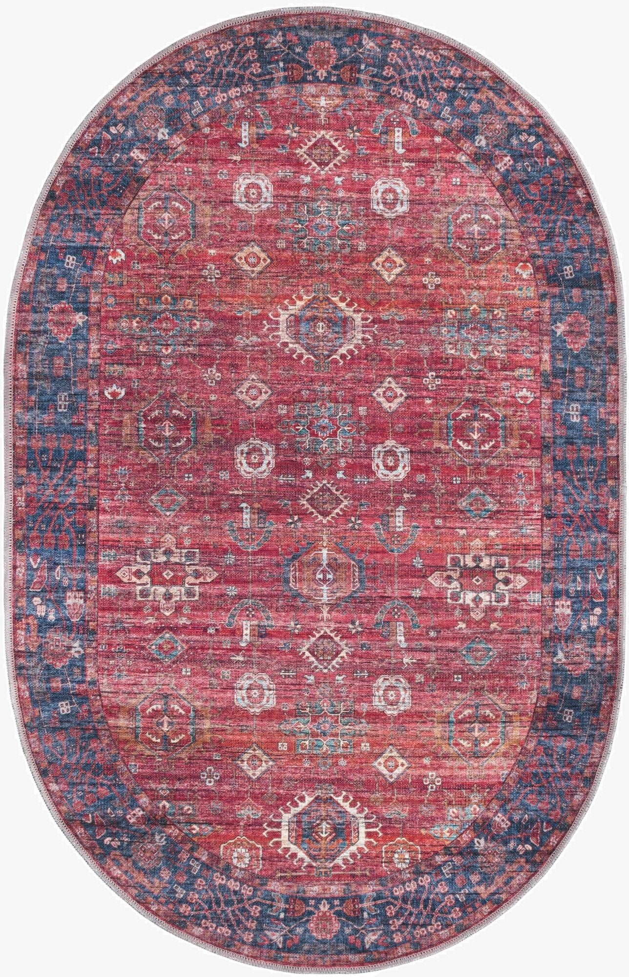 Primary image 4' x 6'  Washable Maahru Oval Rug
