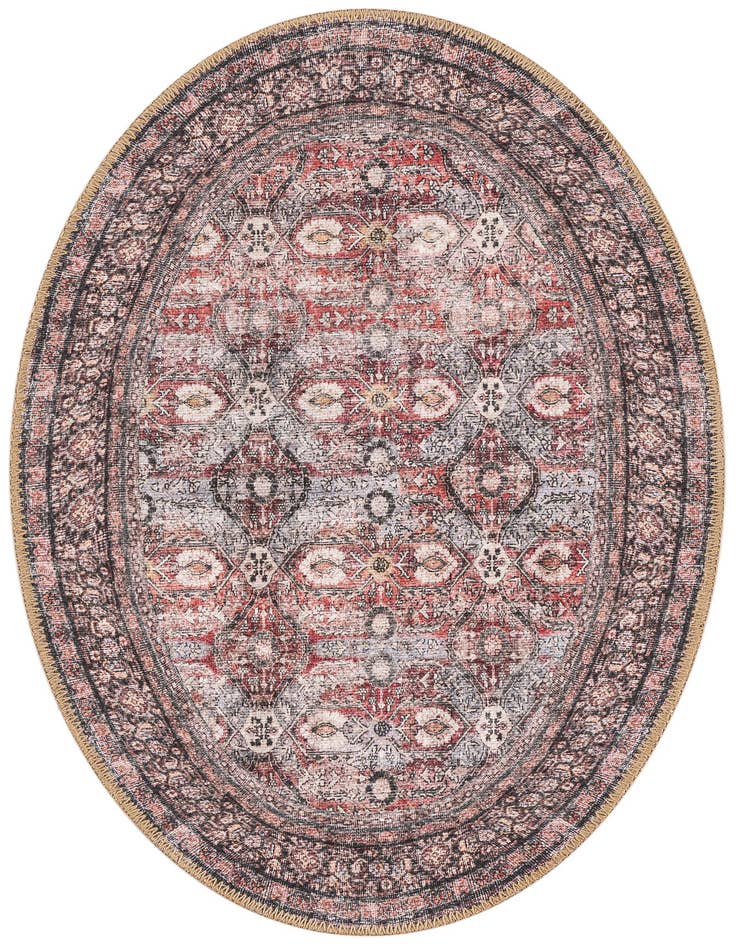 Detail image of 2' x 3' 1 Washable Timeless Oval Rug