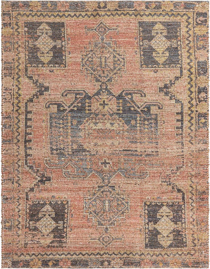 Detail image of 5' 3 x 8' Hand Woven Chenille Jute Rug