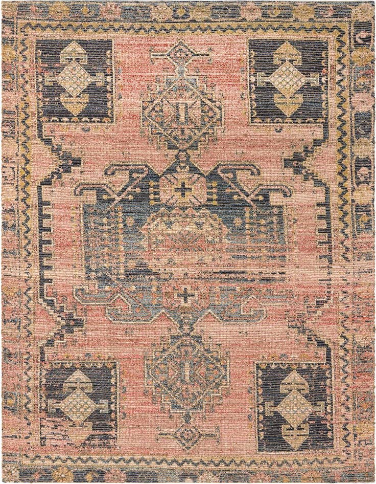 Detail image of 6' 1 x 9' Hand Woven Chenille Jute Rug