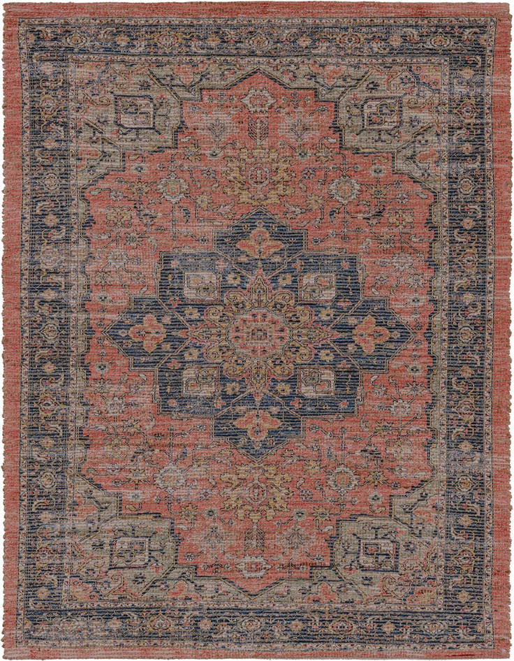 Detail image of 4' 1 x 6' 1 Hand Woven Chenille Jute Rug