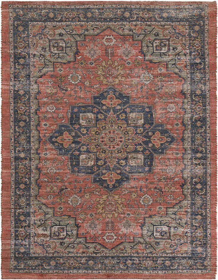 Detail image of 5' 1 x 8' Hand Woven Chenille Jute Rug