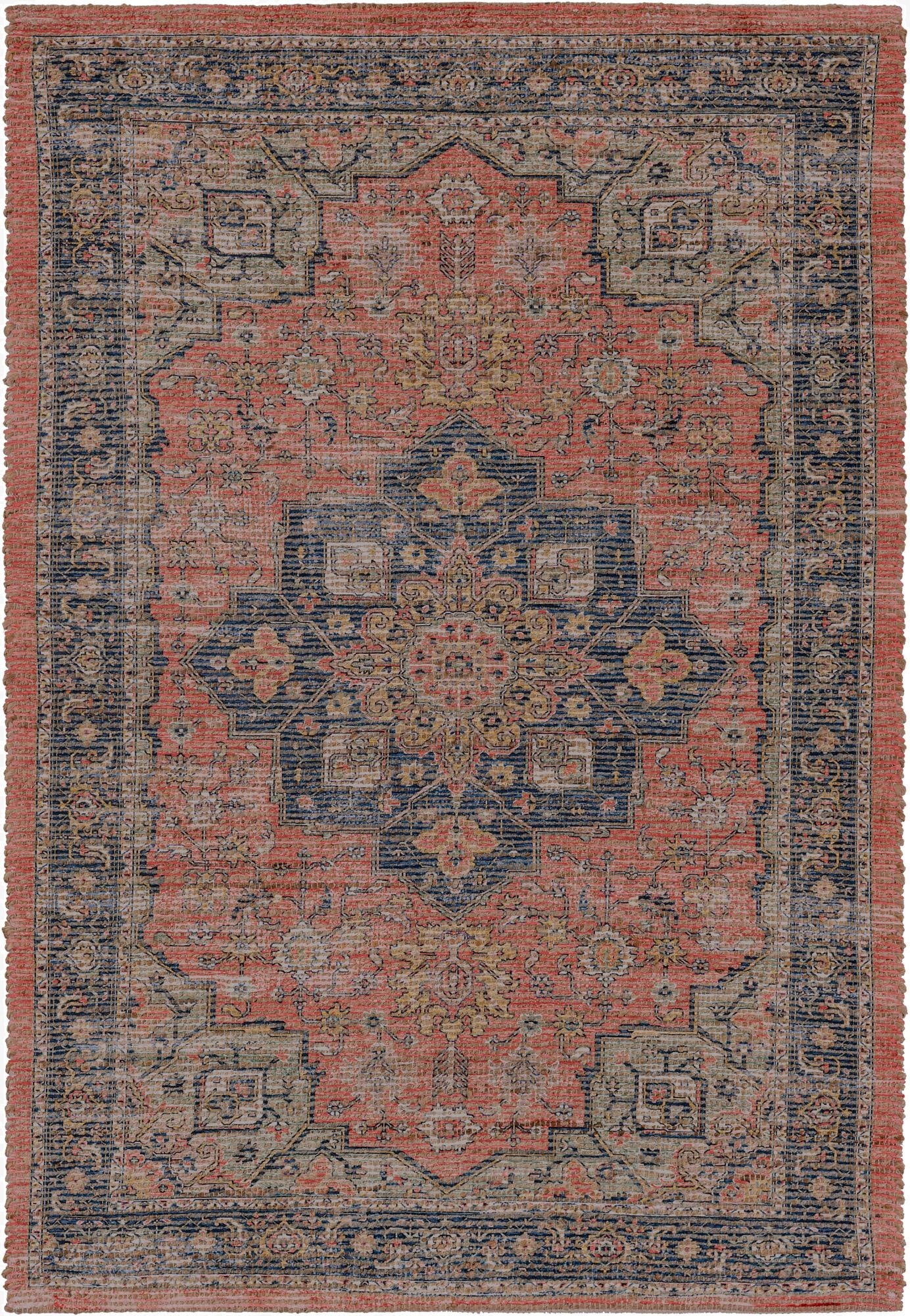125cm x 185cm  Hand Woven Chenille Jute Alfombra