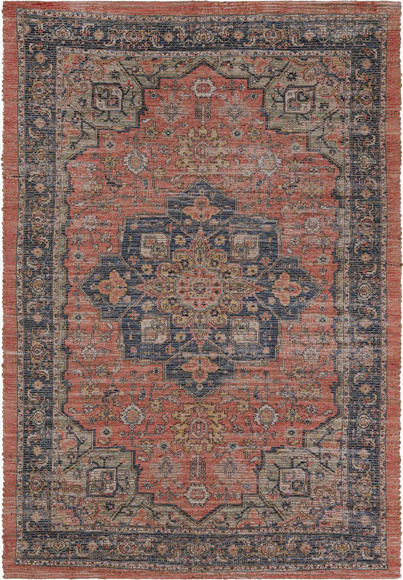 185cm x 275cm  Hand Woven Chenille Jute Alfombra