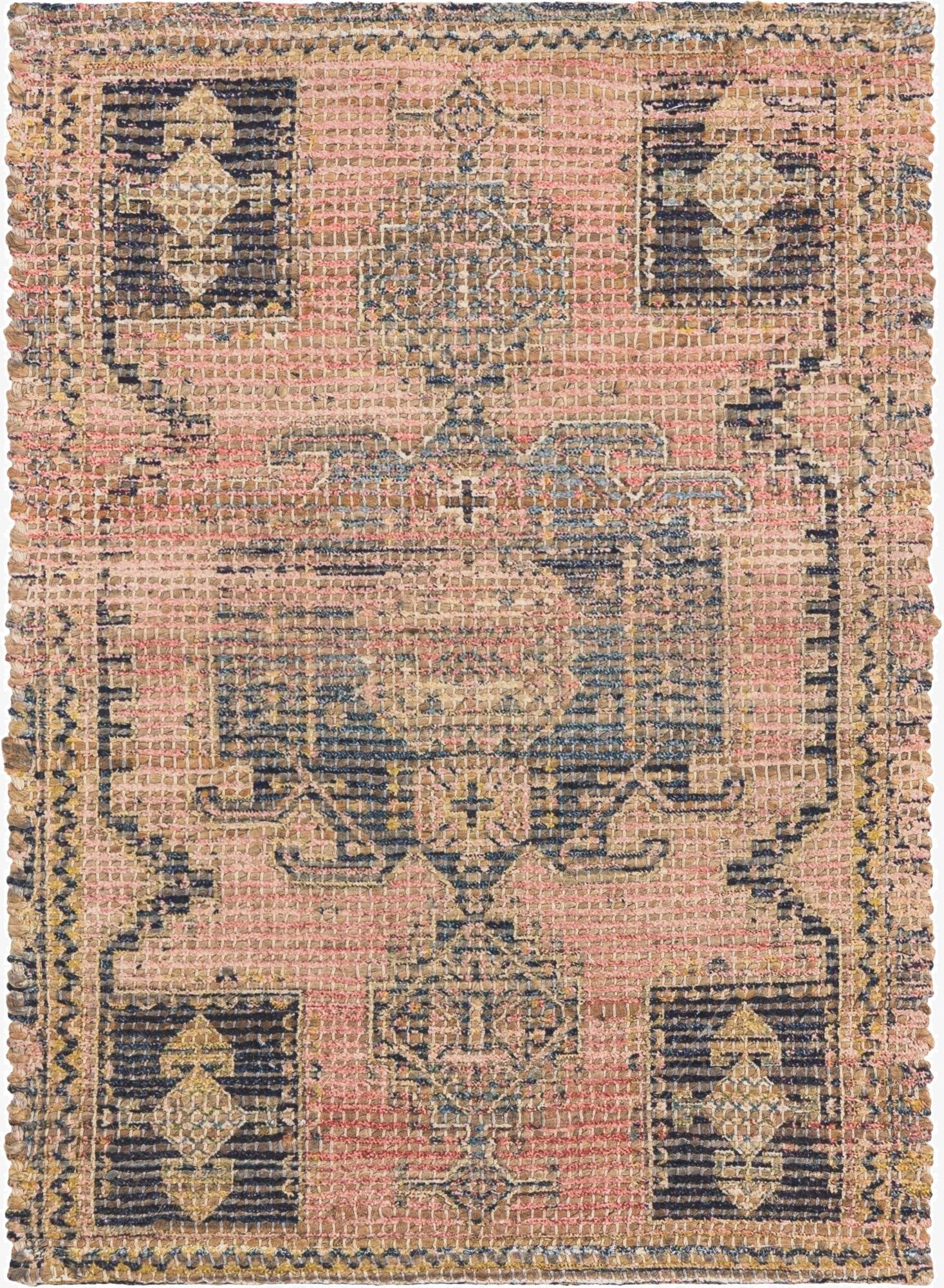 60cm x 95cm  Hand Woven Chenille Jute Alfombra