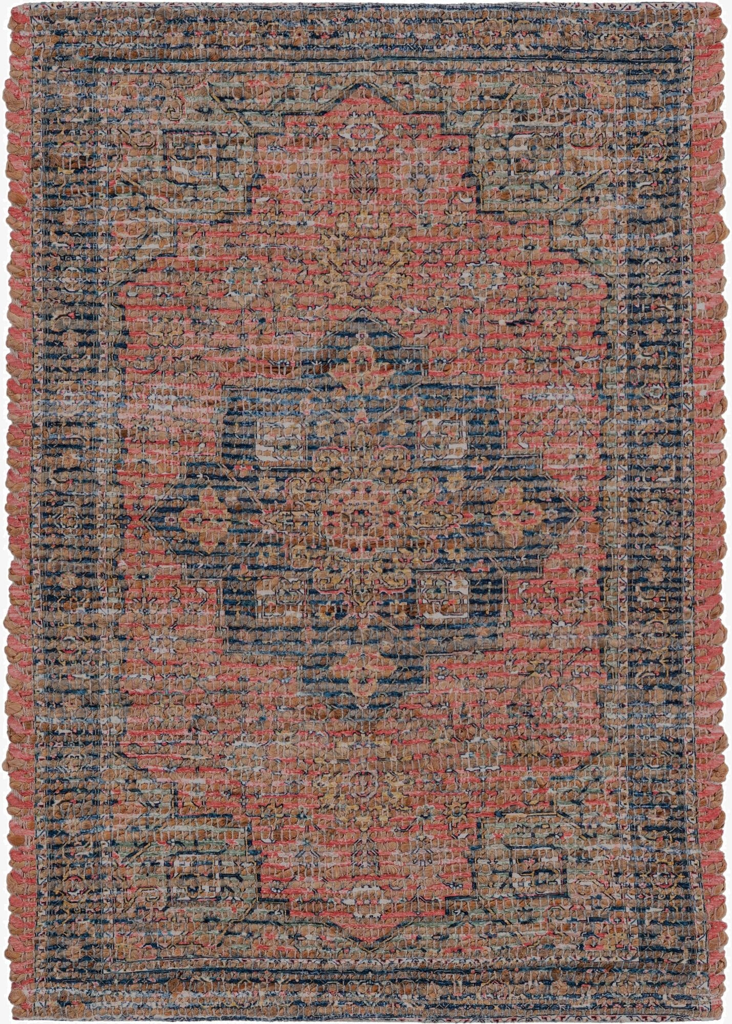 60cm x 95cm  Hand Woven Chenille Jute Alfombra