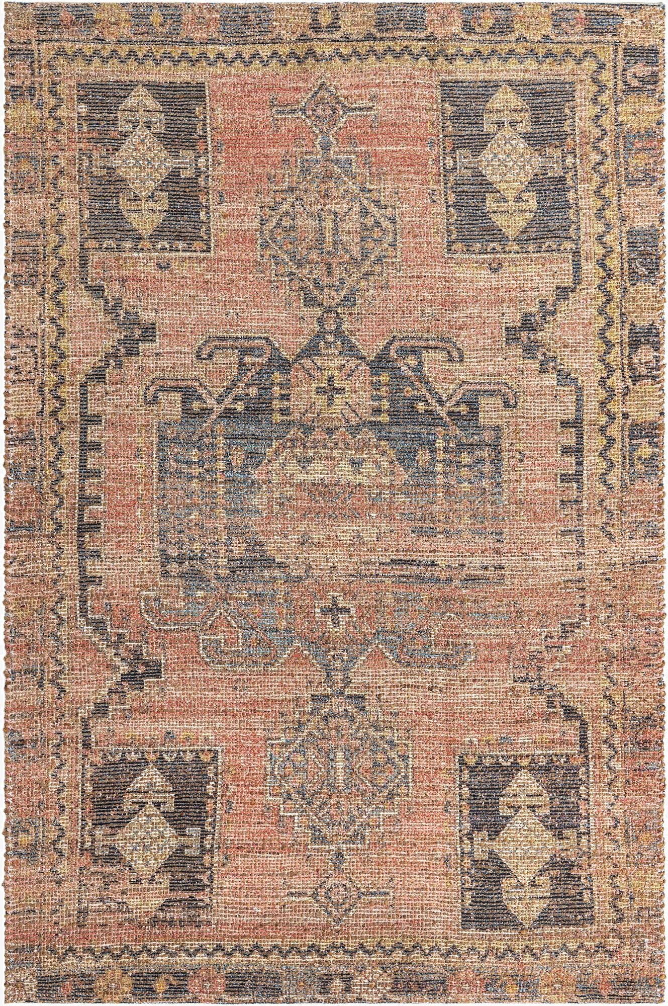 5' 3 x 8'  Hand Woven Chenille Jute Rug