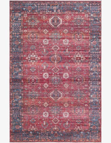 Antique Red Washable Maahru Rug