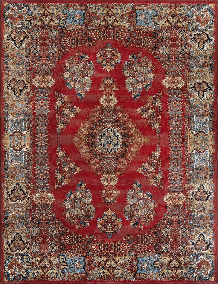 Detail image of 10' x 13' Easy-Clean Traditional Indoor / Outdoor Rug