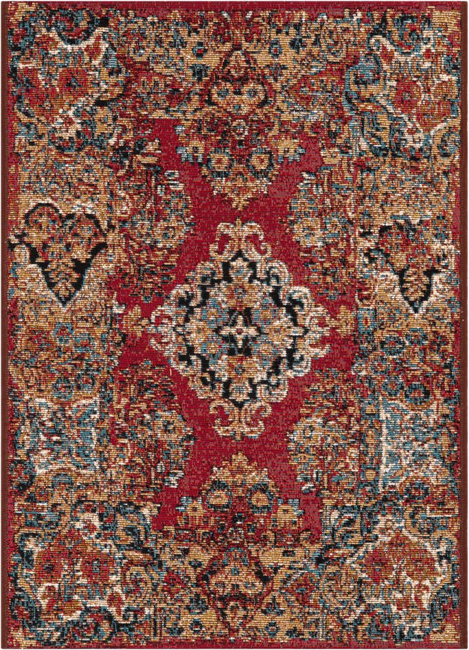 Detail image of 2' x 3' Easy-Clean Traditional Indoor / Outdoor Rug