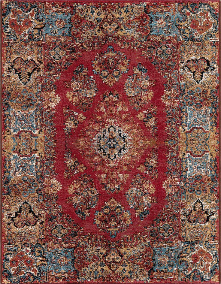 Detail image of 4' x 6' Easy-Clean Traditional Indoor / Outdoor Rug