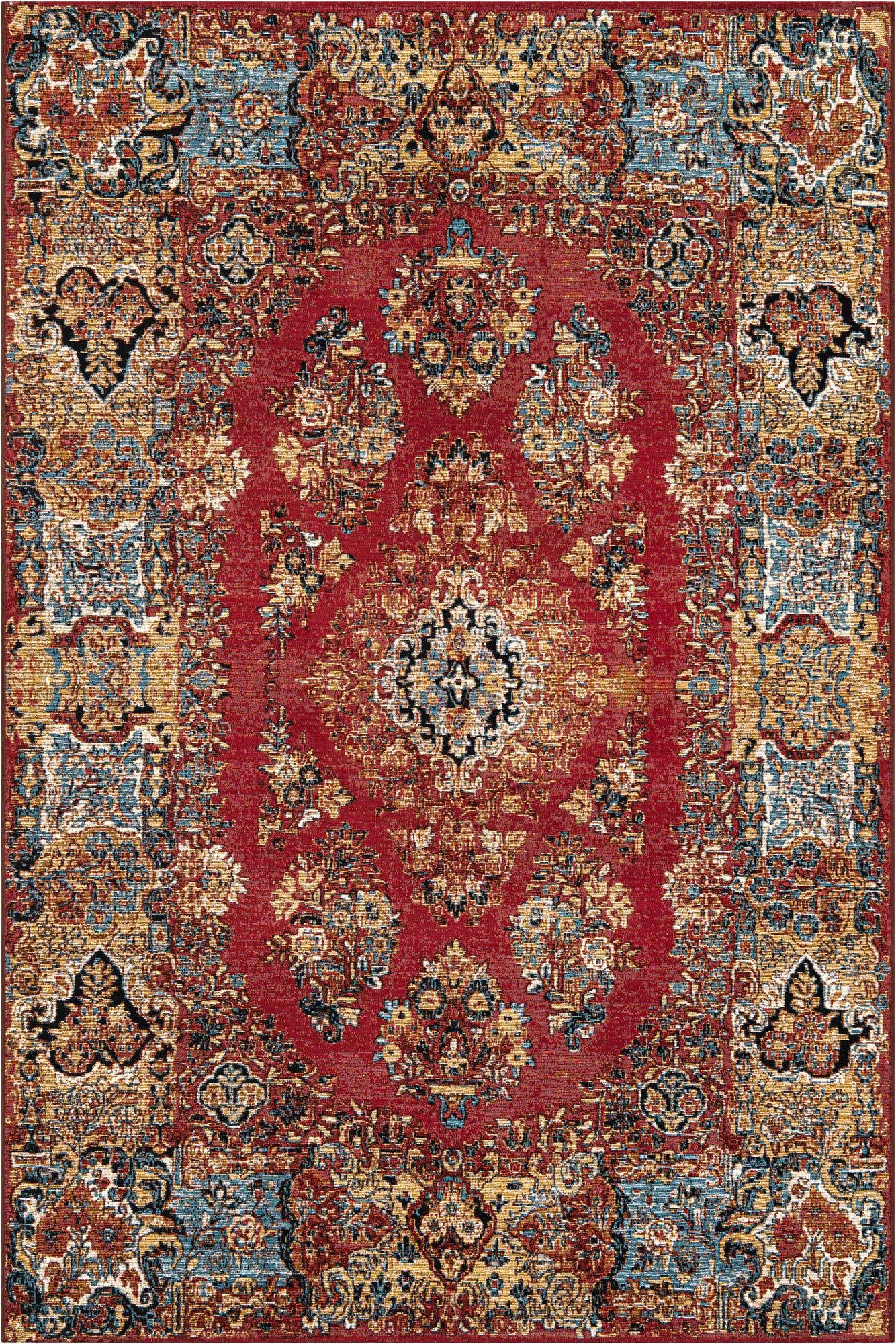 6' x 9' Easy-Clean Traditional Indoor / Outdoor Rug