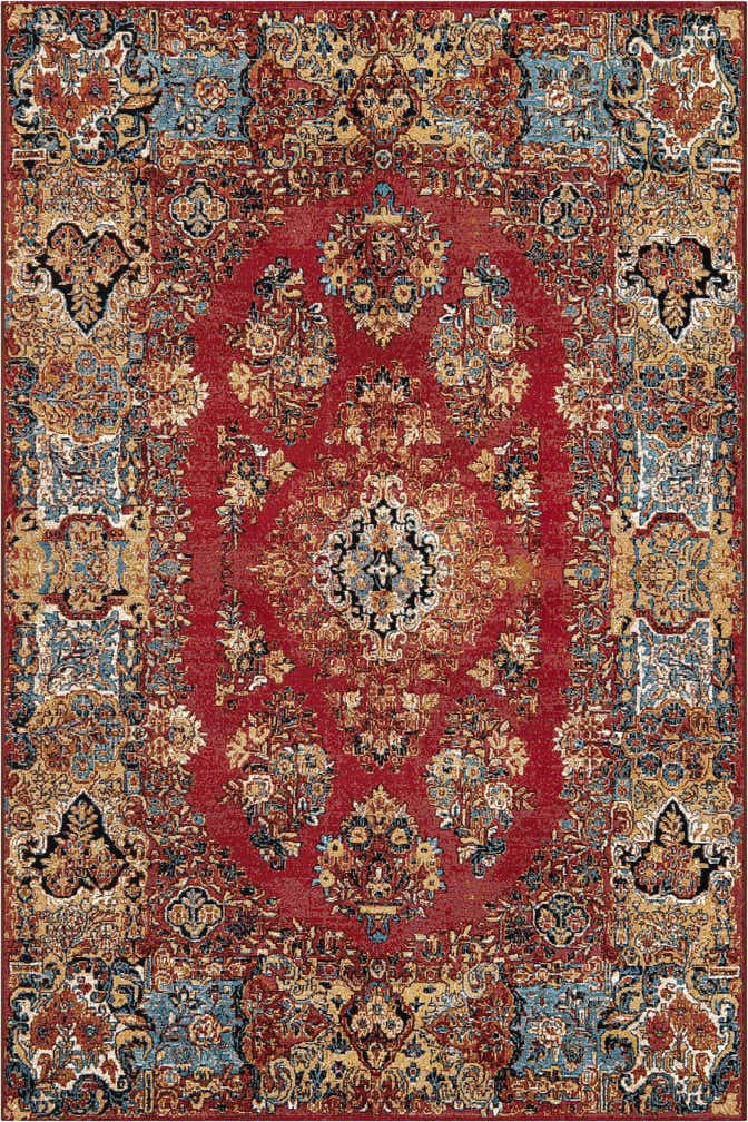 6' x 9' Easy-Clean Traditional Indoor / Outdoor Rug