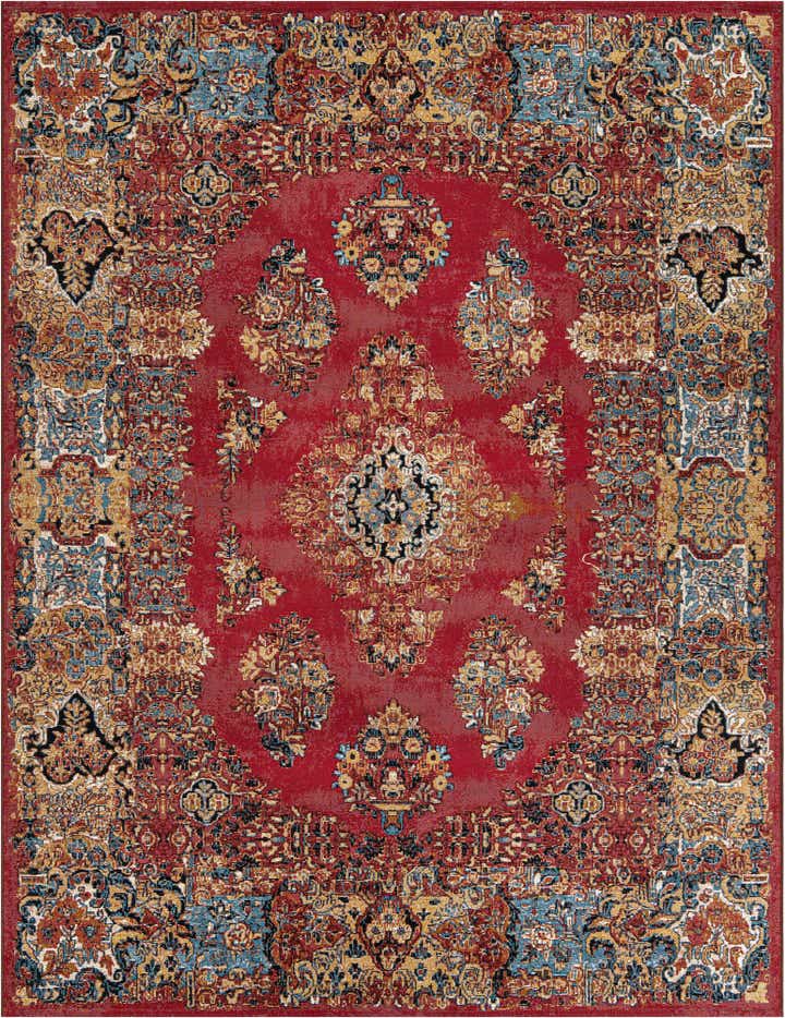 7' 10 x 10' Easy-Clean Traditional Indoor / Outdoor Rug