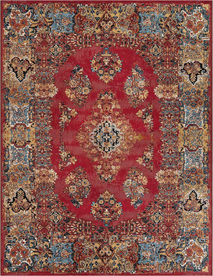 Detail image of 7' 10 x 10' Easy-Clean Traditional Indoor / Outdoor Rug