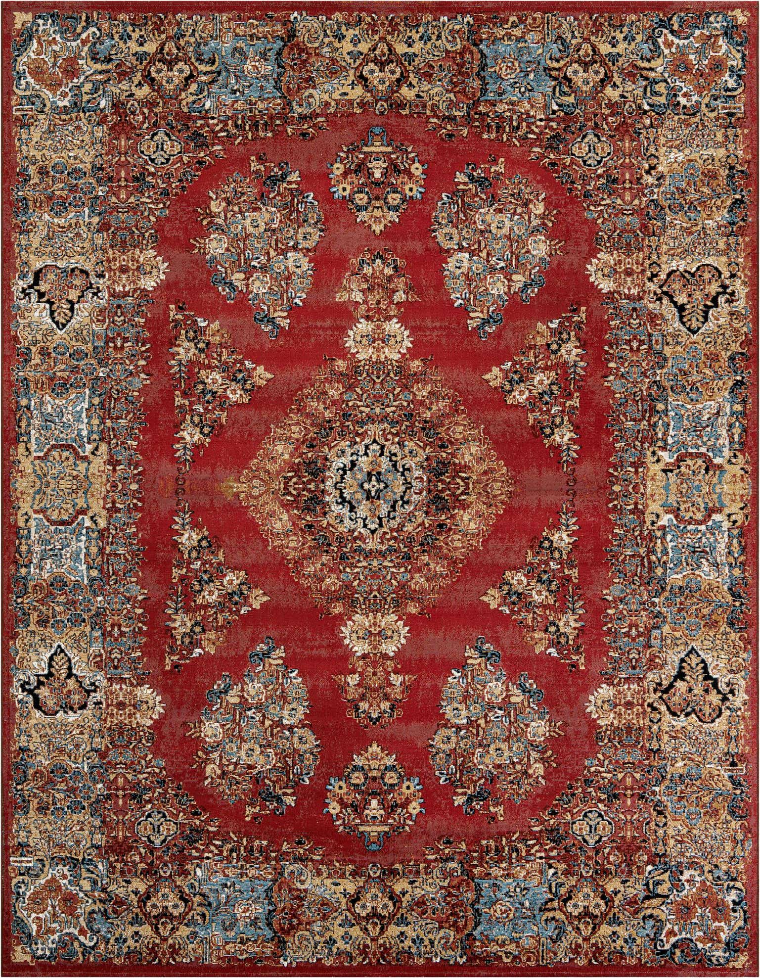 9' x 12' Easy-Clean Traditional Indoor / Outdoor Rug