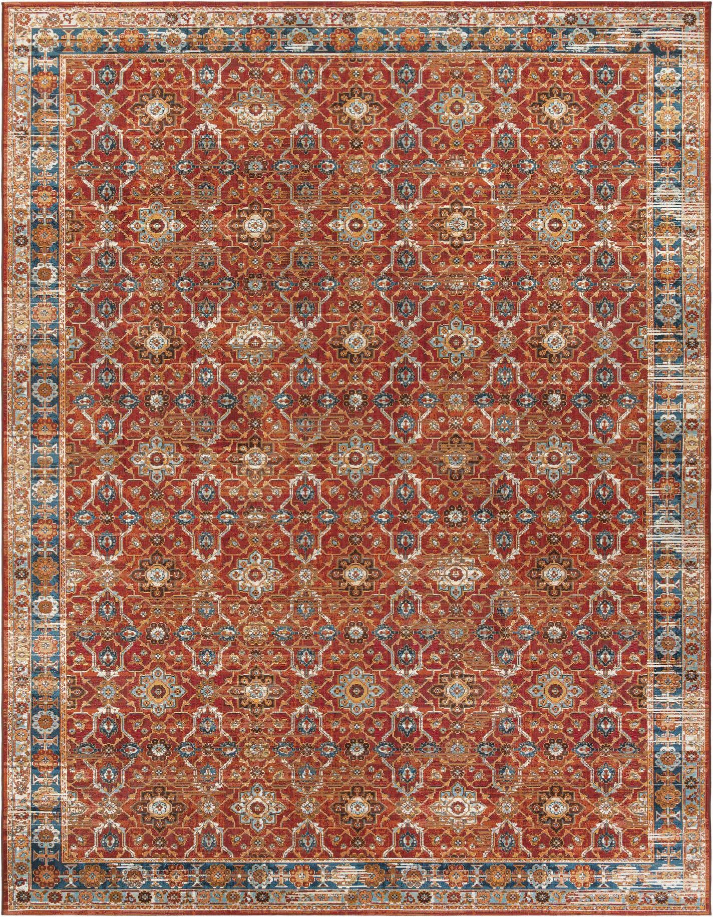 10' x 14' Easy-Clean Traditional Indoor / Outdoor Rug