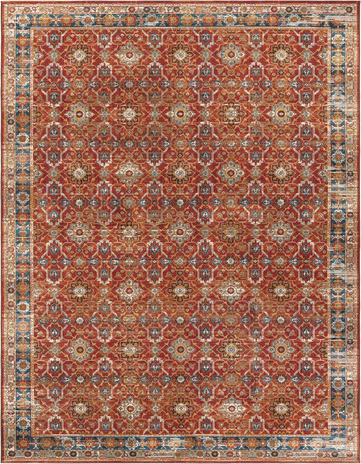 Detail image of 10' x 14' Easy-Clean Traditional Indoor / Outdoor Rug