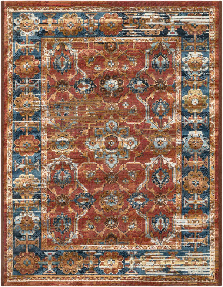 Detail image of 2' x 3' Easy-Clean Traditional Indoor / Outdoor Rug