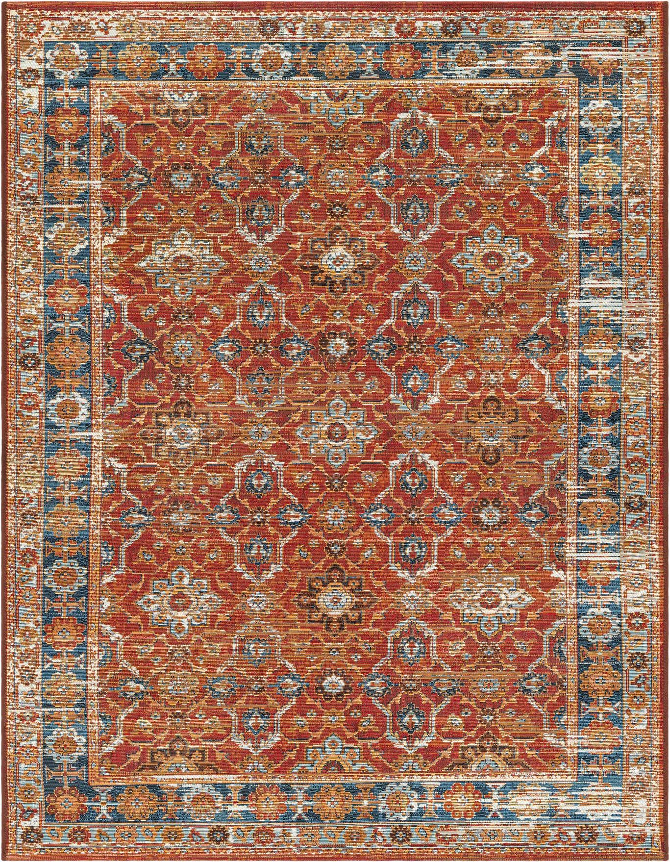 4' x 6' Easy-Clean Traditional Indoor / Outdoor Rug