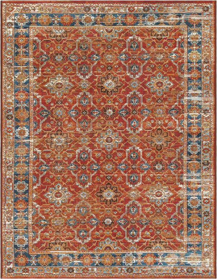 Detail image of 4' x 6' Easy-Clean Traditional Indoor / Outdoor Rug