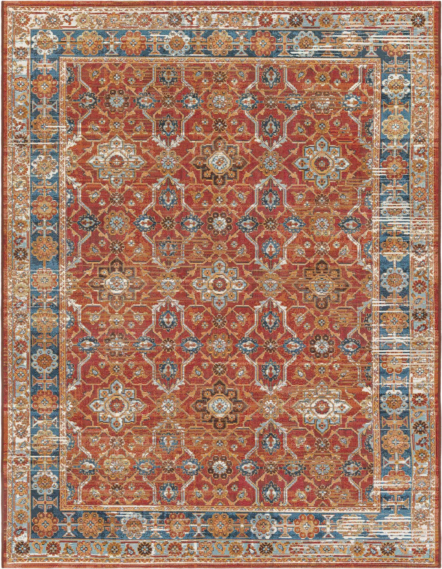 5' x 7' Easy-Clean Traditional Indoor / Outdoor Rug