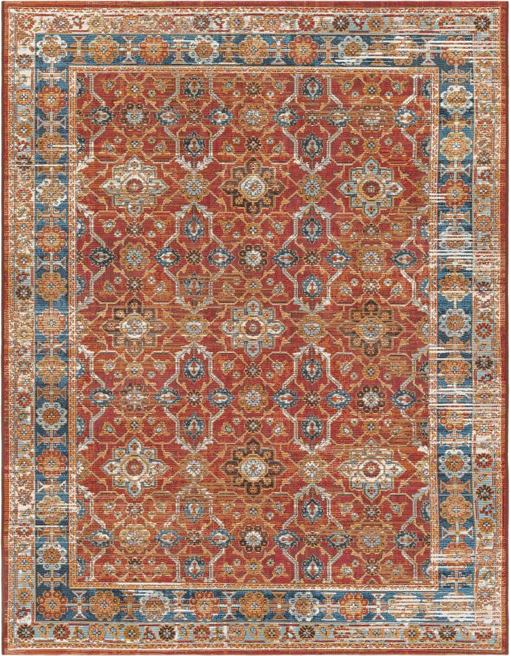 Detail image of 5' x 7' Easy-Clean Traditional Indoor / Outdoor Rug
