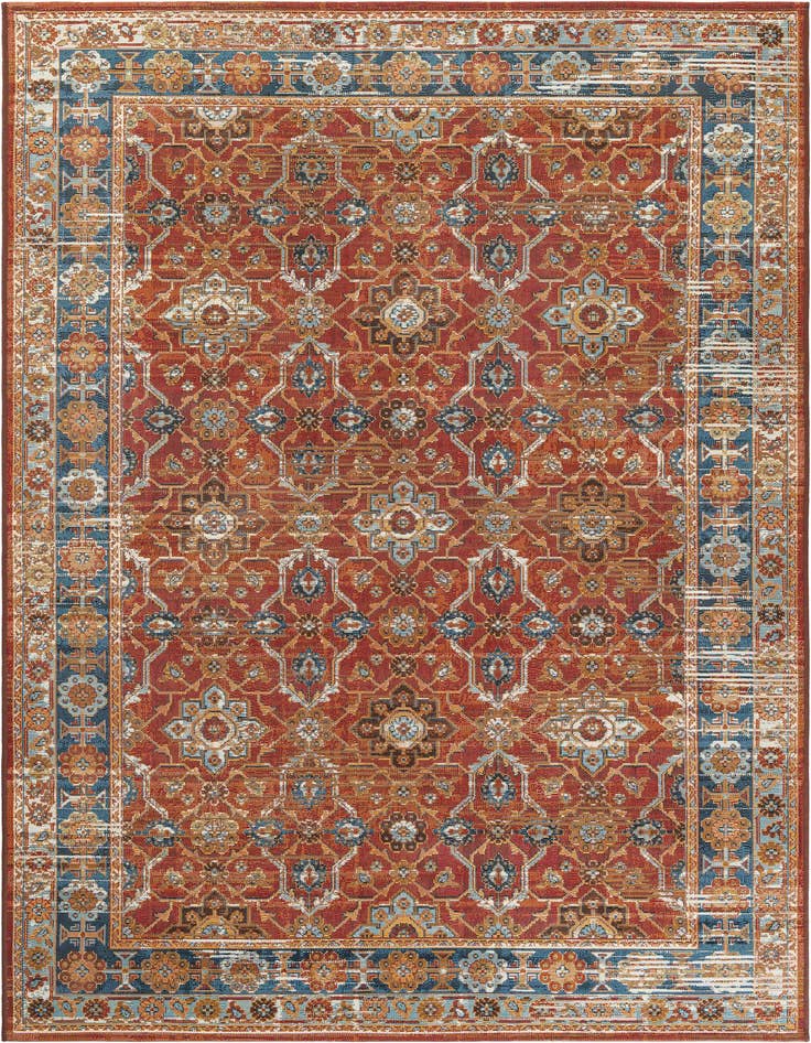 Detail image of 5' x 8' Easy-Clean Traditional Indoor / Outdoor Rug