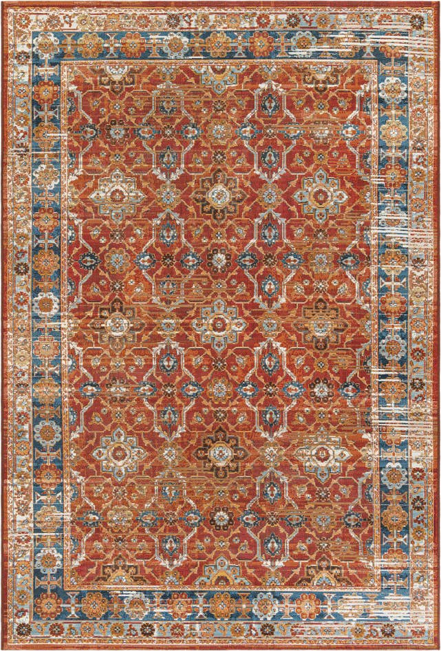 Detail image of 6' x 9' Easy-Clean Traditional Indoor / Outdoor Rug